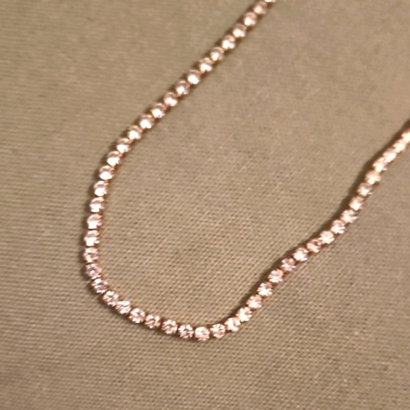 Crystal Gold plated Necklace and Earring Set, - Picture 4 of 7